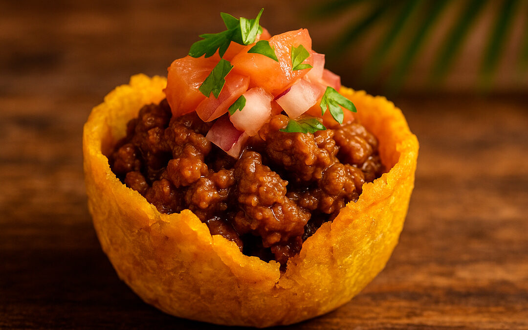 Canastillas de Patacón de Chile con Carne: el sabor caribeño que impulsa Aires de Trapiche