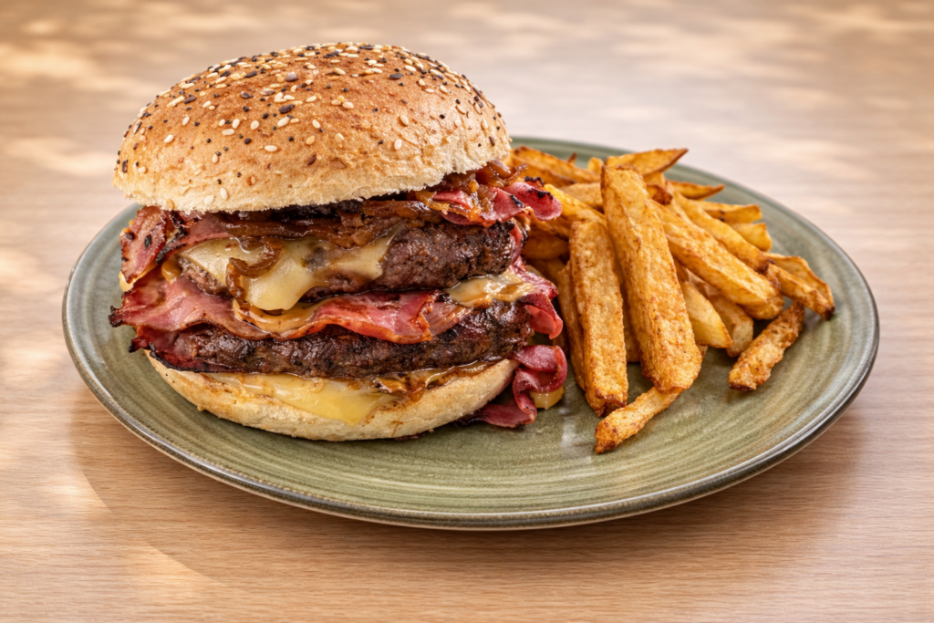 Hamburguesas de Aires de Trapiche. La hamburguesa Trapiche: doble sabor, doble carácter